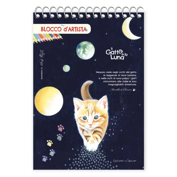 Blocco d'artista Il Gatto e la Luna