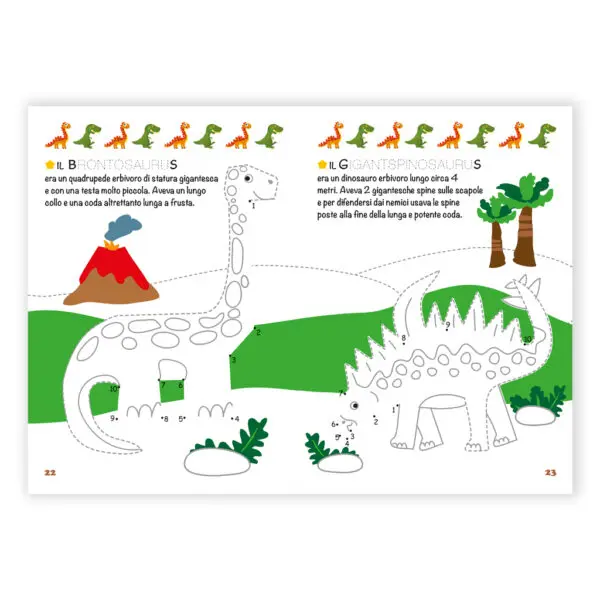 Unisci i puntini crea tanti Dinosauri - immagine 3