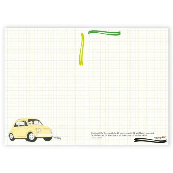 Quaderno da zaino Vintage Car - immagine 3