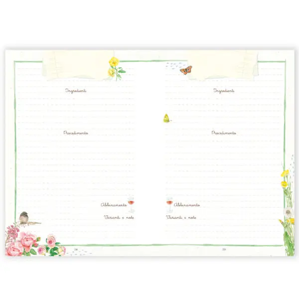 Ricette quaderno per scriverle (Fiori e Colori) - immagine 3