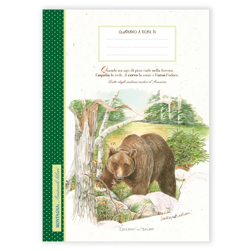 Quaderno a righe Montagna Animali liberi - immagine 3