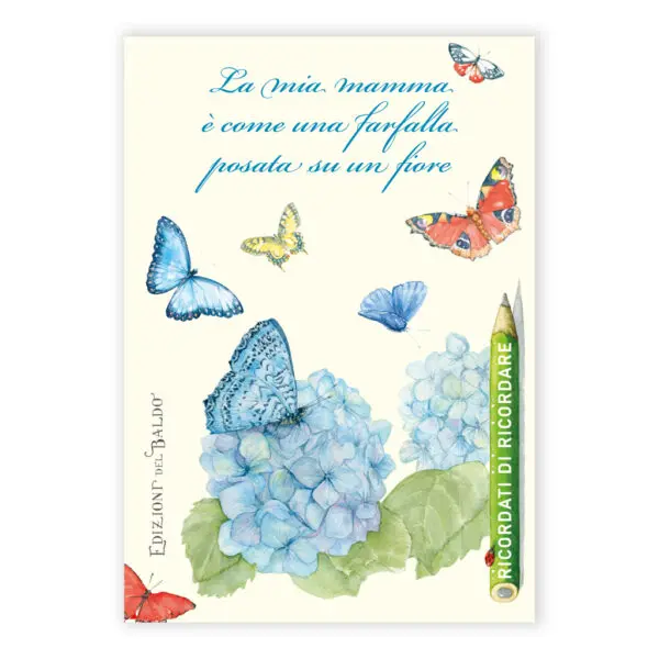 Mini blocco La mia mamma è come una farfalla posata su un fiore