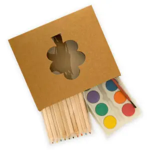 Set arte matite acquerelli e temperamatite