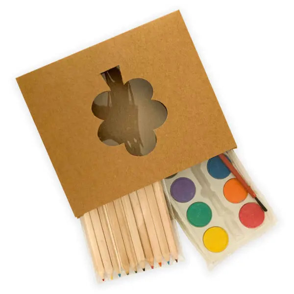 Set arte matite acquerelli e temperamatite