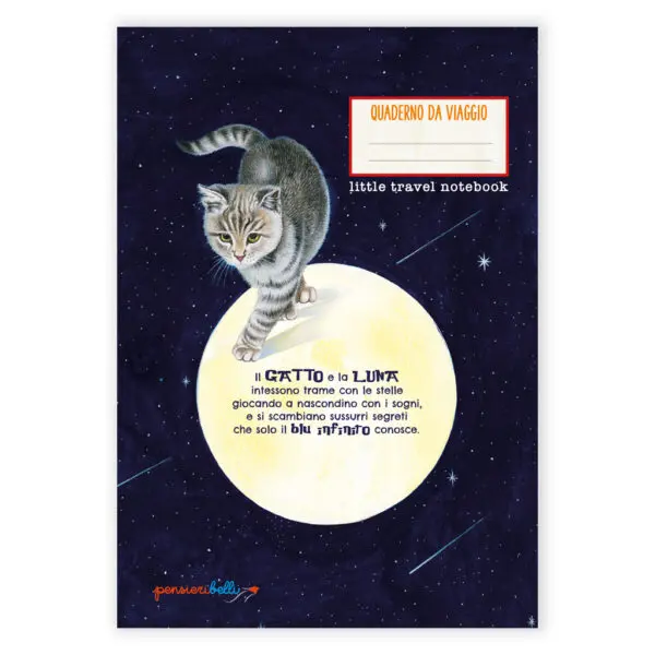 Quaderno da zaino Il Gatto e la Luna Sulla luna