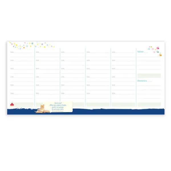 Organizer Settimanale - Il gatto e la luna (con spirale) - immagine 3