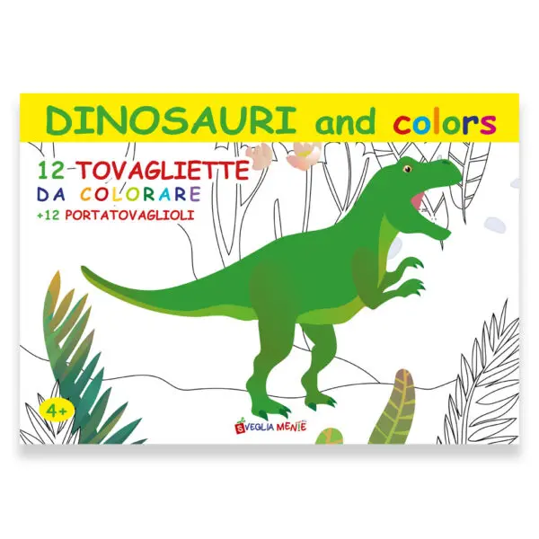 Dinosauri and colors 12 tovagliette