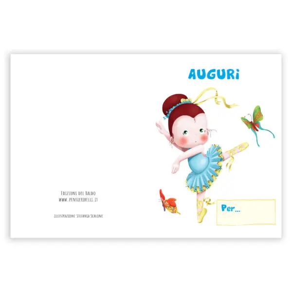 Biglietto chiudipacco Lia Ballerina