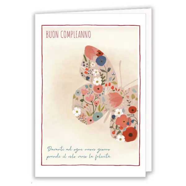 Compleanno – Farfalla di fiori