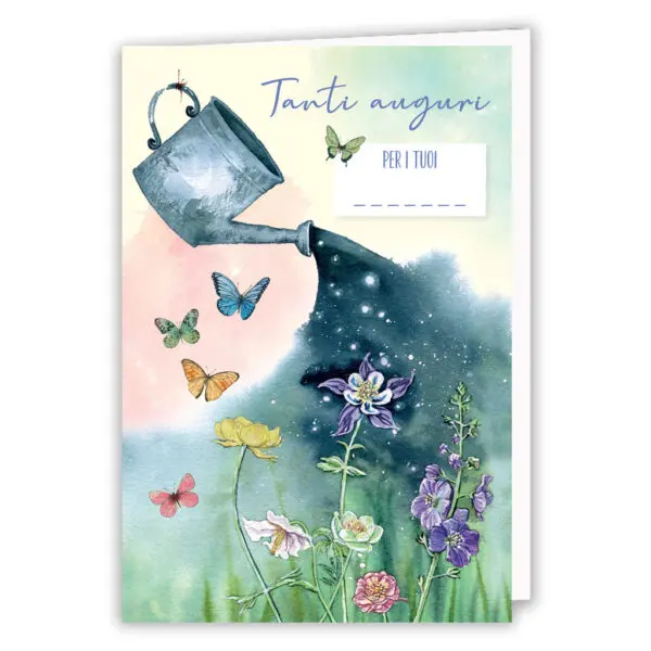 Compleanno – Annaffiatoio con fiori