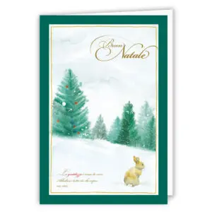 Buon Natale - coniglio sulla neve
