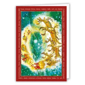 Babbo Natale Slitta e Renne in cerchio