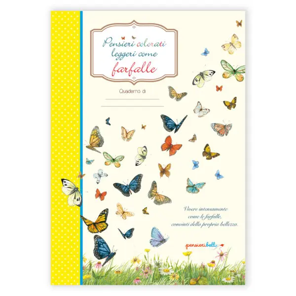 Quaderno Pensieri colorati leggeri come Farfalle