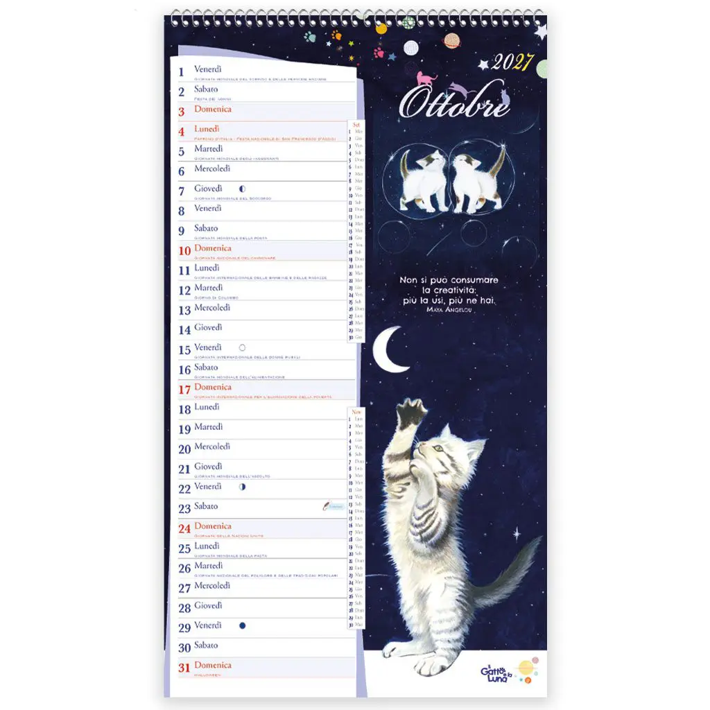 Calendario 2027 - Il Gatto e la Luna - immagine 2