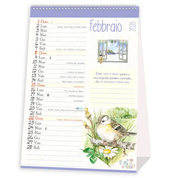 Calendario da tavolo 2026 - Fleurs per colorare i giorni - immagine 2