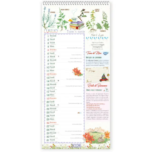 Calendario 2026 - Tisane e dolci rimedi - immagine 2