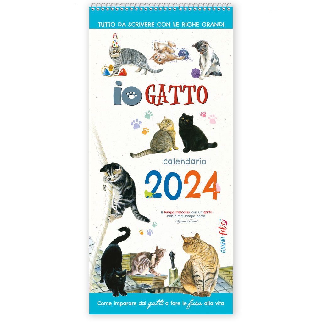 Calendario 2024, Un anno di gatti irriverenti Calendario da parete 2024,  Calendario per gatti di 12 mesi, Regalo di Natale divertente e impertinente  per gli amanti dei gatti