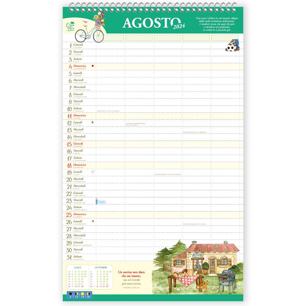 Calendario agenda della famiglia 2024 - 30012 - 15/9/2023