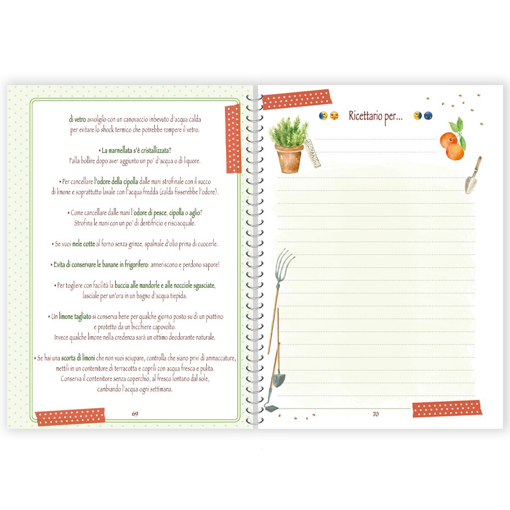 Ricette quaderno per scriverle (Con i trucchi in cucina