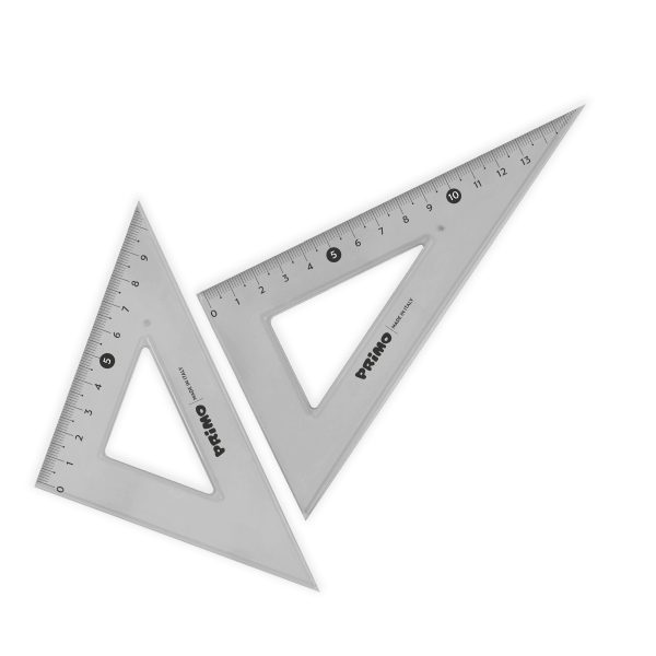 Maped Set Di 2 Squadre Geometriche 60° – Trasparenti, 21 Cm, Con Scala Stampata E Custodia Protettiva